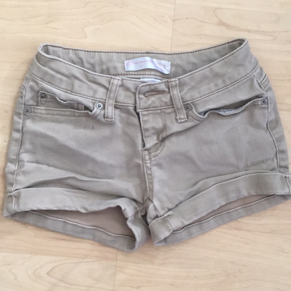Tan short shorts